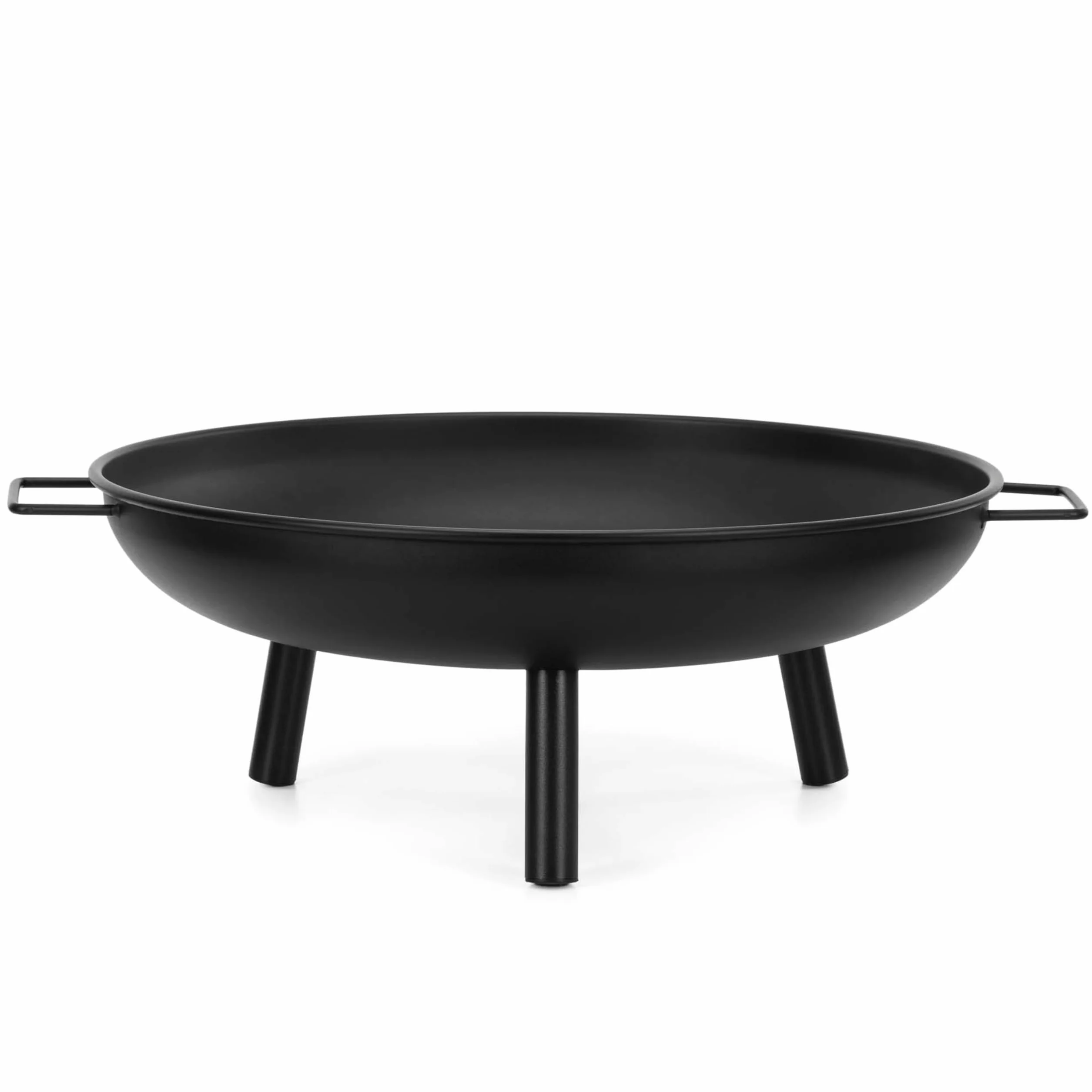 Springos Feuerschale Garten 58 cm Feuerstelle Outdoor Feuerkorb Stahl Feuerwanne Tragbare Fire Pit mit Griffen für Terrasse Camping Lagerfeuer Gartenheizung SPRINGOS