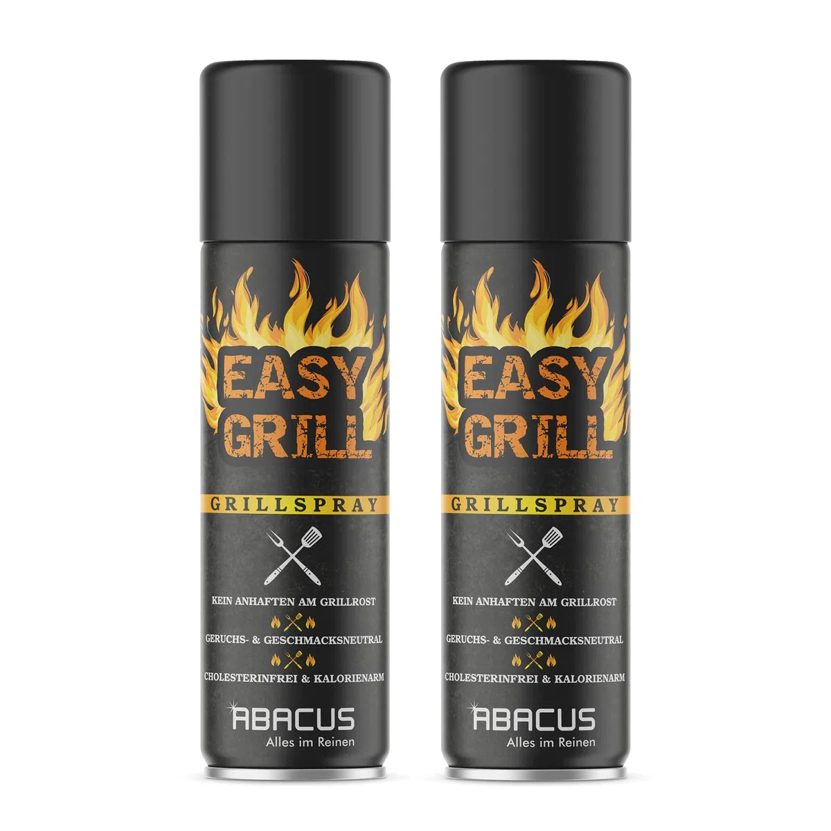 ABACUS® Trennspray Grill, Grillspray, Antihaftspray, Antihaft-Trennspray, Grilltrennspray, Grillrostspray, Anti-Haft Grillspray, Grill-Trennspray – Trennspray Grill 2X 200 ml (7624)