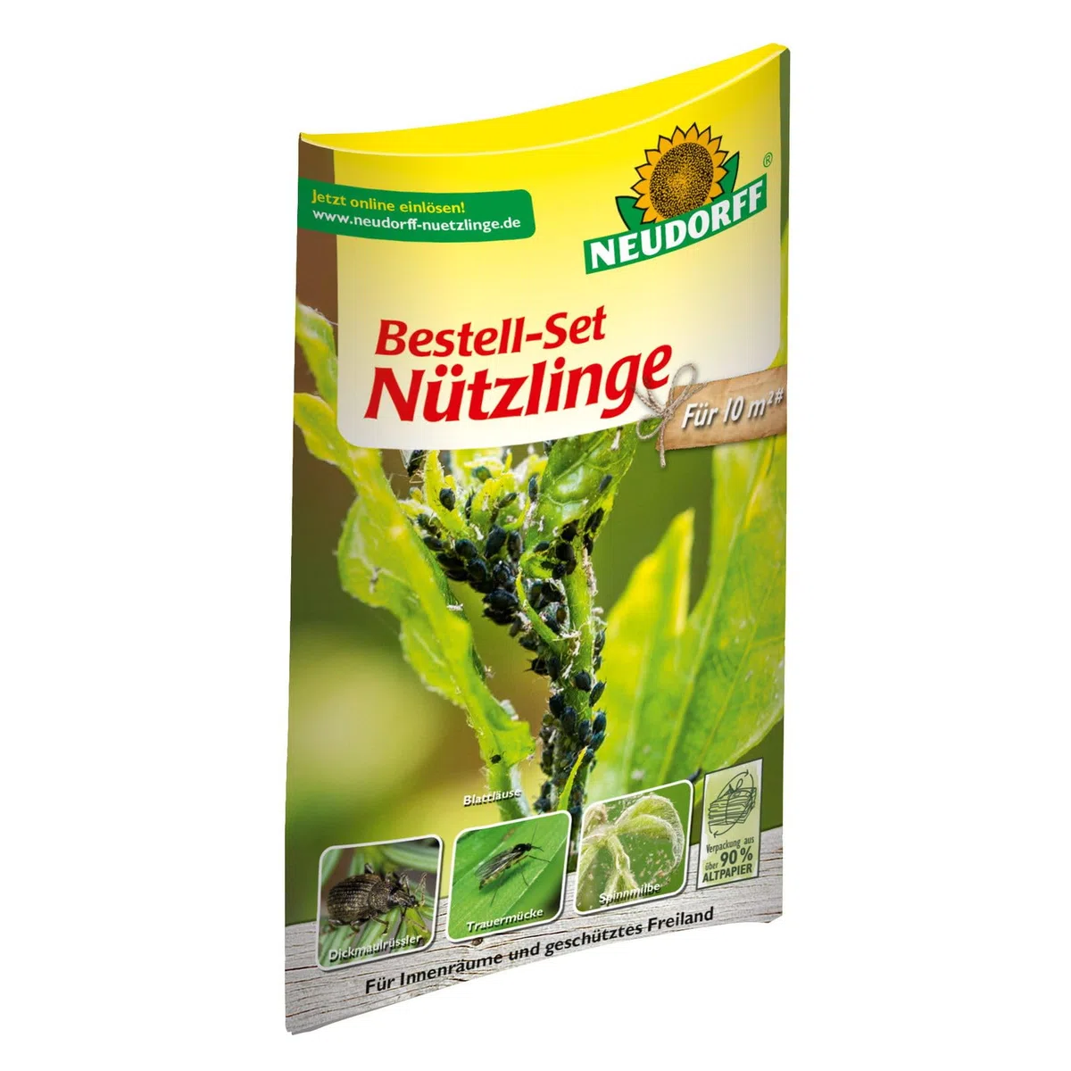 Neudorff Bestell-Set Florfliegenlarven gegen Blattläuse, Thripse, Wollläuse - auch andere Nützlinge und Nematodenarten für bis zu 10m²