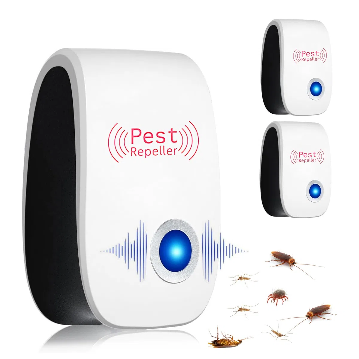 Skield Milbenstecker Bugshield Ultraschall Gegen Milben 2 Stück, Skield Bug Shield Milben, Plug & Play Für Schlafzimmer & Wohnbereiche (2)